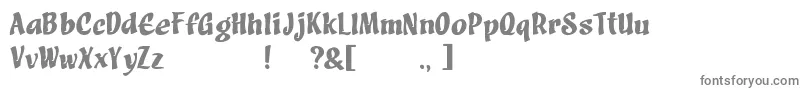フォントAmpikunanti – 白い背景に灰色の文字