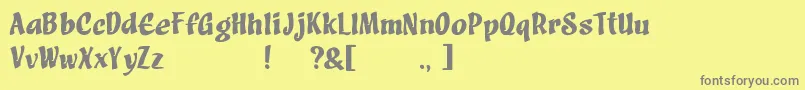 Ampikunanti Font – Gray Fonts on Yellow Background