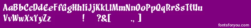 Ampikunanti Font – White Fonts on Purple Background