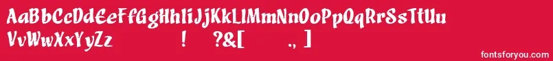 フォントAmpikunanti – 赤い背景に白い文字