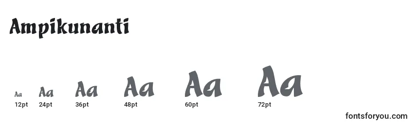 Ampikunanti Font Sizes
