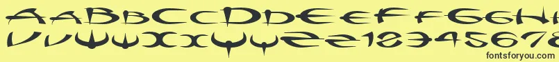 Myquestr Font – Black Fonts on Yellow Background