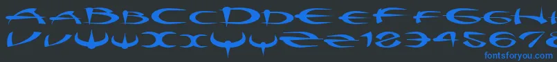 Myquestr Font – Blue Fonts on Black Background