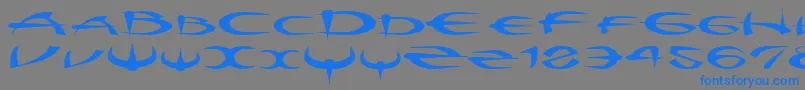 Myquestr Font – Blue Fonts on Gray Background