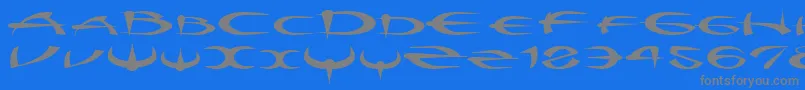 Myquestr Font – Gray Fonts on Blue Background