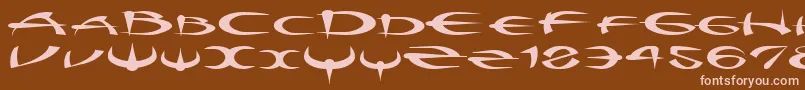Myquestr Font – Pink Fonts on Brown Background