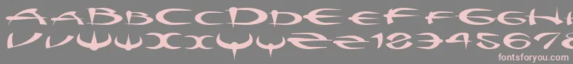 Fonte Myquestr – fontes rosa em um fundo cinza