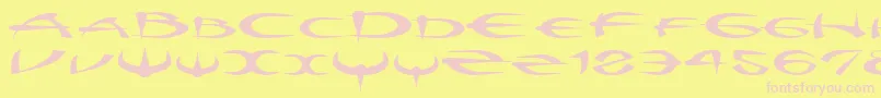 Myquestr Font – Pink Fonts on Yellow Background