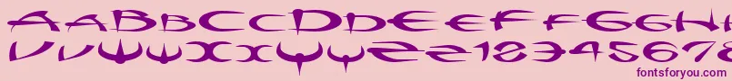 Police Myquestr – polices violettes sur fond rose