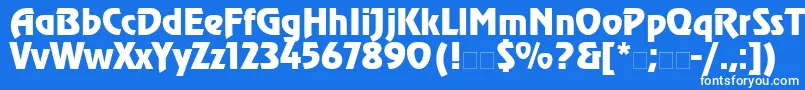 フォントRevueLt – 青い背景に白い文字