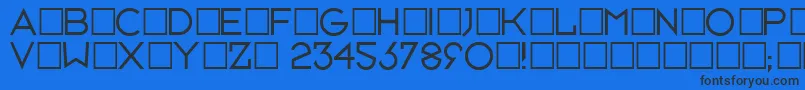 Neusixlight Font – Black Fonts on Blue Background