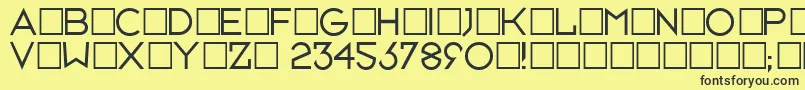 Neusixlight Font – Black Fonts on Yellow Background