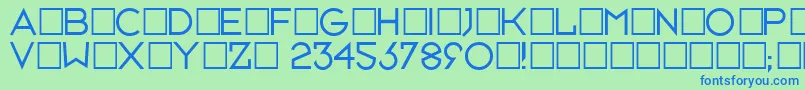 Neusixlight Font – Blue Fonts on Green Background