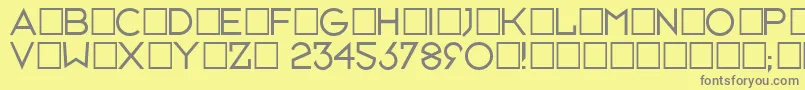 Neusixlight Font – Gray Fonts on Yellow Background