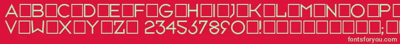 Neusixlight Font – Green Fonts on Red Background