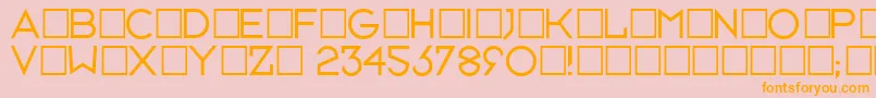 Neusixlight Font – Orange Fonts on Pink Background