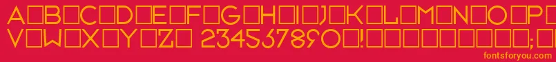 Neusixlight Font – Orange Fonts on Red Background