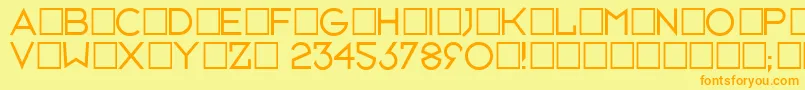 Neusixlight Font – Orange Fonts on Yellow Background
