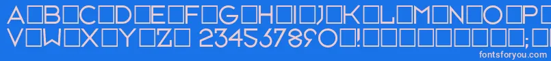Neusixlight Font – Pink Fonts on Blue Background