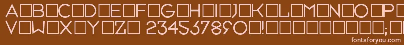 Neusixlight Font – Pink Fonts on Brown Background