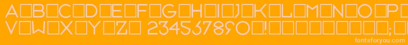 Neusixlight Font – Pink Fonts on Orange Background