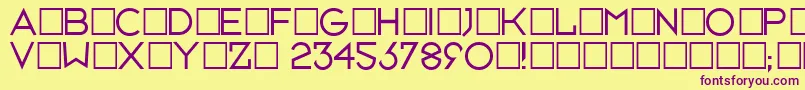 Шрифт Neusixlight – фиолетовые шрифты на жёлтом фоне