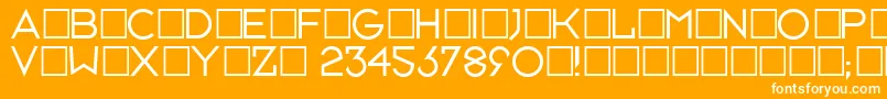 Neusixlight Font – White Fonts on Orange Background