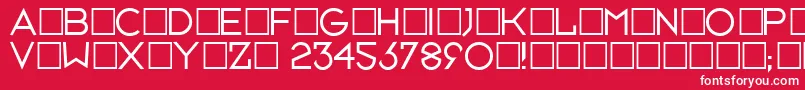 Neusixlight Font – White Fonts on Red Background