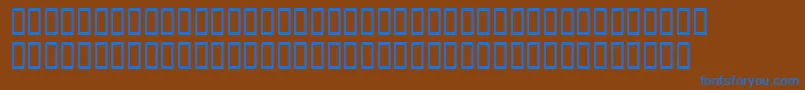 WbxGrannyt2 Font – Blue Fonts on Brown Background