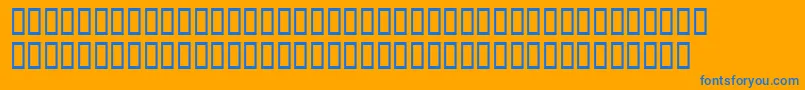 フォントWbxGrannyt2 – オレンジの背景に青い文字