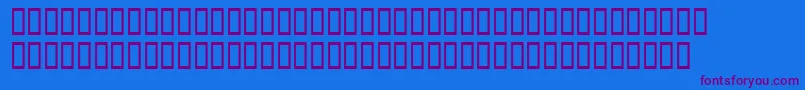 フォントWbxGrannyt2 – 紫色のフォント、青い背景
