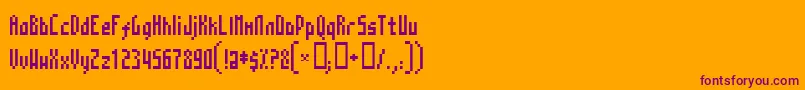 Шрифт Mosaico – фиолетовые шрифты на оранжевом фоне