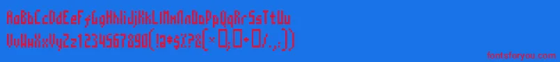 Шрифт Mosaico – красные шрифты на синем фоне