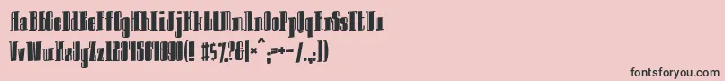 フォントInnocentbystander – ピンクの背景に黒い文字