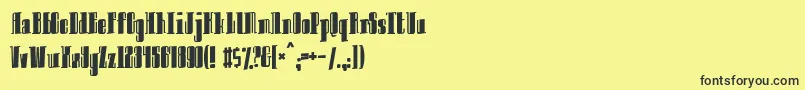 Innocentbystander Font – Black Fonts on Yellow Background