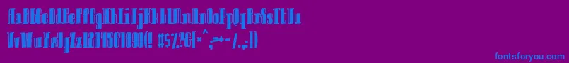 Innocentbystander Font – Blue Fonts on Purple Background