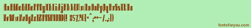 Innocentbystander Font – Brown Fonts on Green Background