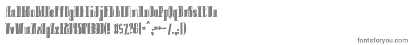 フォントInnocentbystander – 白い背景に灰色の文字