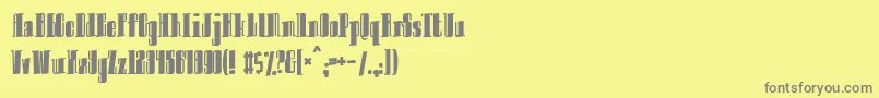 フォントInnocentbystander – 黄色の背景に灰色の文字