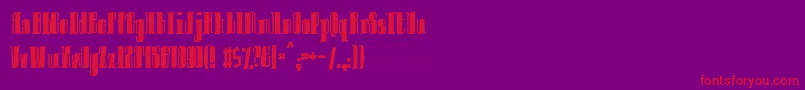 フォントInnocentbystander – 紫の背景に赤い文字