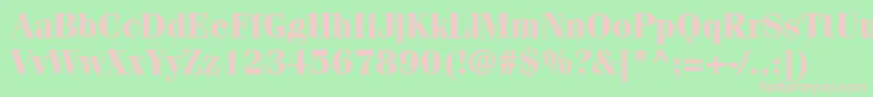 CompendiumSsiBold Font – Pink Fonts on Green Background