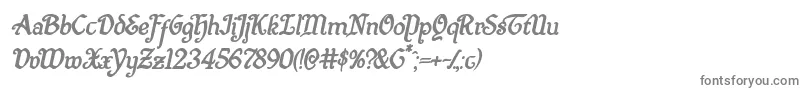 フォントQuillswordboldital – 白い背景に灰色の文字