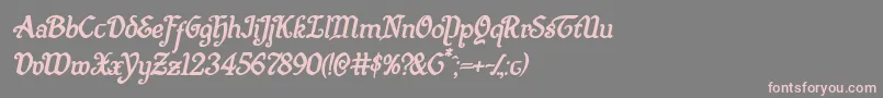 Weitere Informationen zur Quillswordboldital-Schriftart Quillswordboldital-Schriftart – Rosa Schriften auf grauem Hintergrund