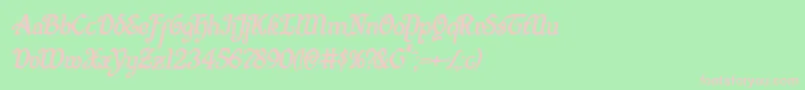 Quillswordboldital Font – Pink Fonts on Green Background