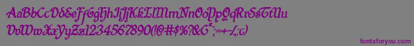 Quillswordboldital Font – Purple Fonts on Gray Background