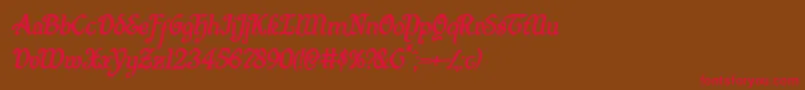 Quillswordboldital Font – Red Fonts on Brown Background