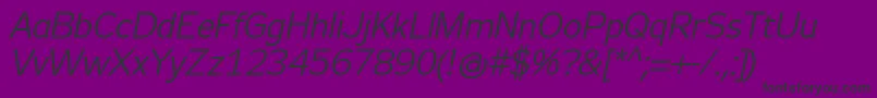 Zeppelin31Italic Font – Black Fonts on Purple Background