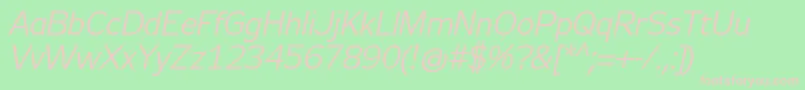 Zeppelin31Italic Font – Pink Fonts on Green Background