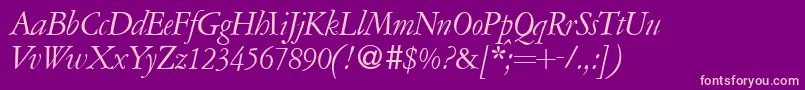 Police A771RomanItalic – polices roses sur fond violet