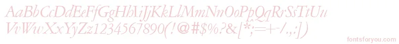 A771RomanItalic Font – Pink Fonts on White Background